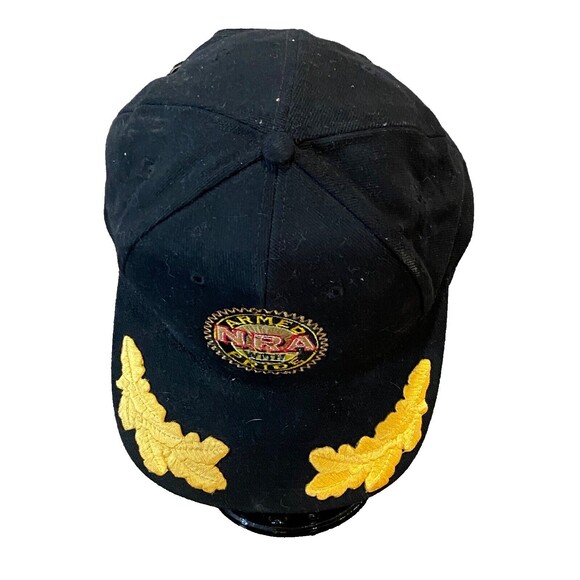 National Rifle Association NRA Hat Cap Armed with Pride Black Gold Embroidered - Picture 2 of 6